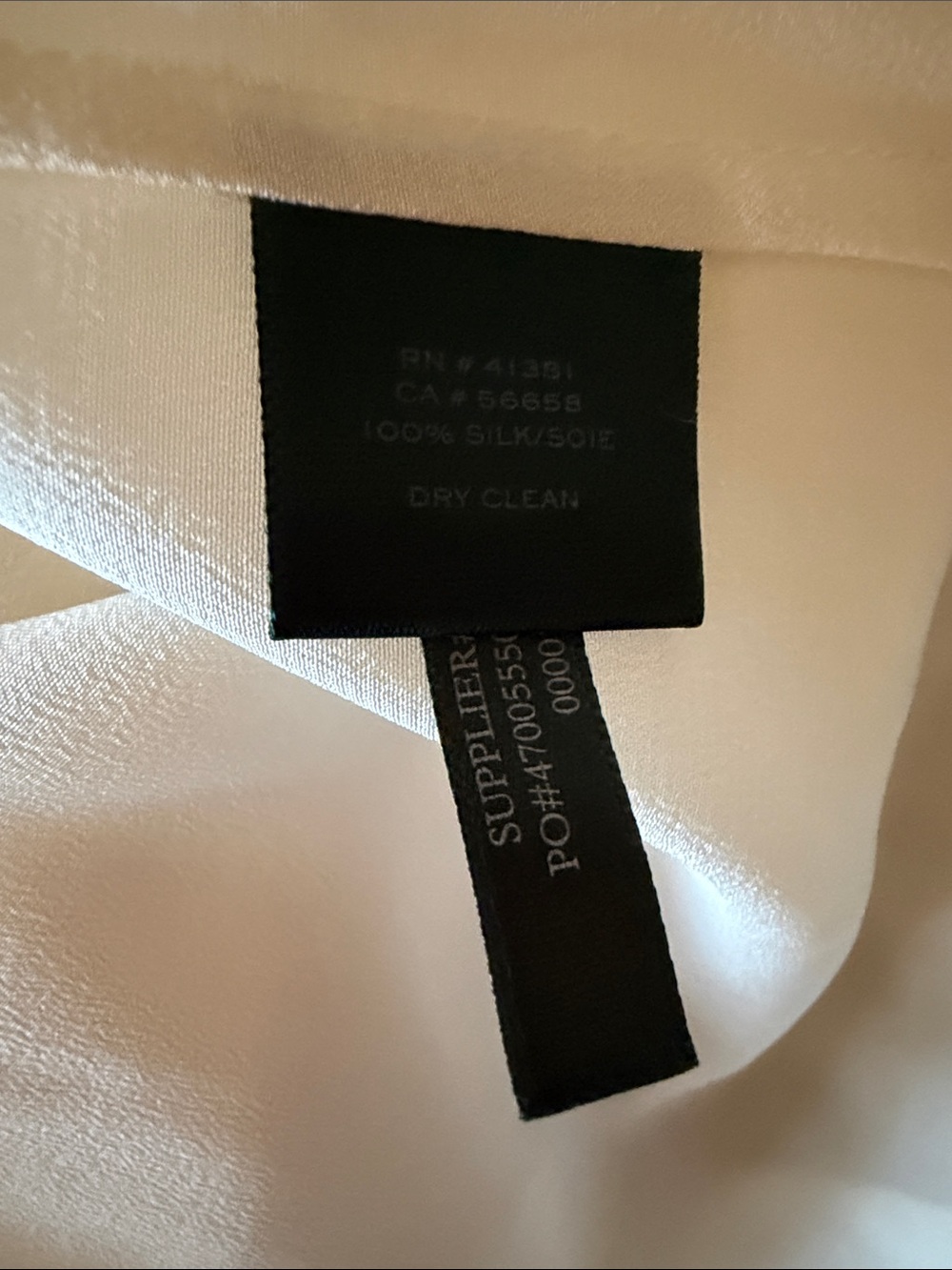 NWT Lauren Ralph Lauren 100% Silk Ivory Button Front Blouse Small - Picture 8 of 8